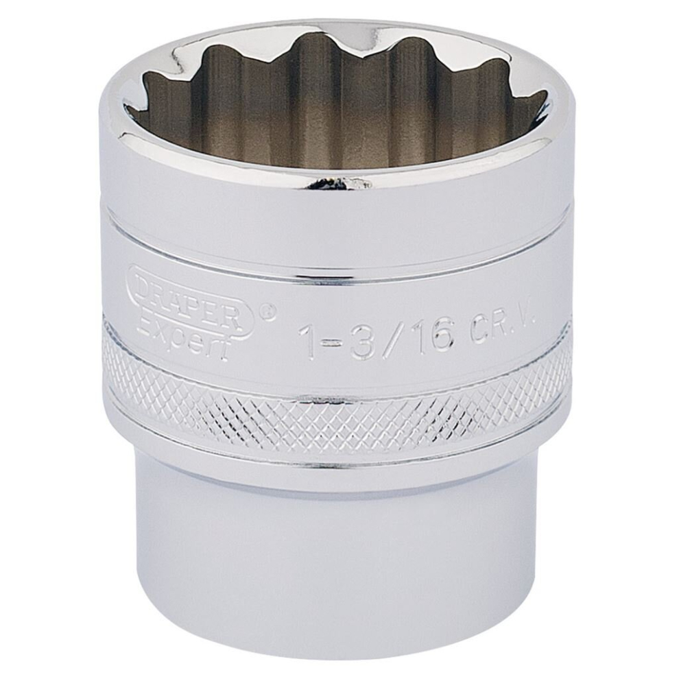 Draper HI-TORQ® 12 Point Socket, 1/2"" Sq. Dr., 1.3/16