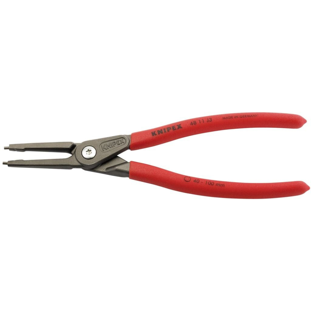 Draper Knipex 48 11 J3 225Mm Internal Straight Tip Circlip Pliers, 40 - 100Mm Capacity
