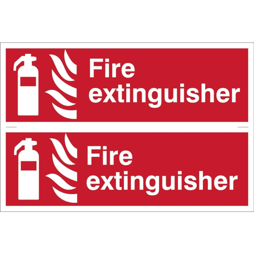 Draper Fire Extinguisher' Fire Equipment Sign (Pack Of 2)