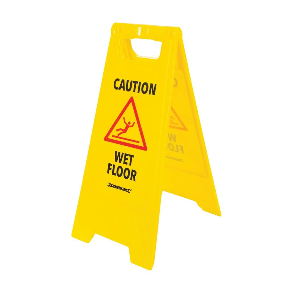 Silverline 'A' Frame Caution Wet Floor Sign - 295 x 610mm English