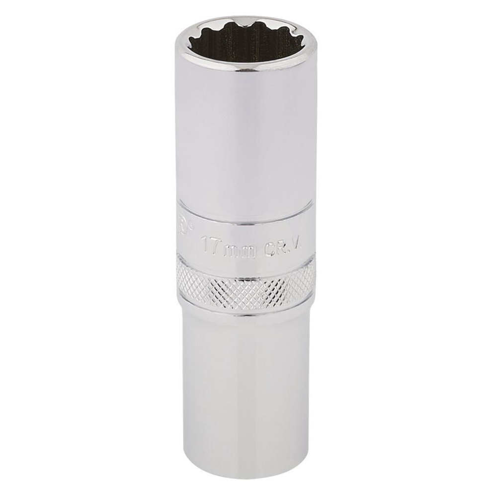 Draper HI-TORQ® 12 Point Deep Socket, 1/2"" Sq. Dr., 17mm