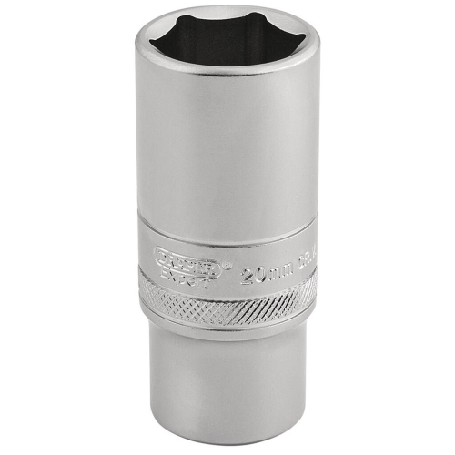 Draper 6 Point Metric Deep Socket, 3/8"" Sq. Dr., 20mm