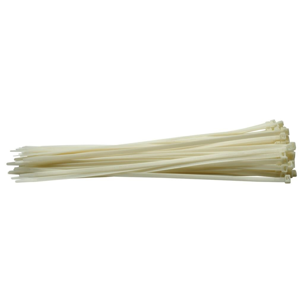 Draper Cable Ties, 8.8 X 500Mm, (Pack Of 100) White