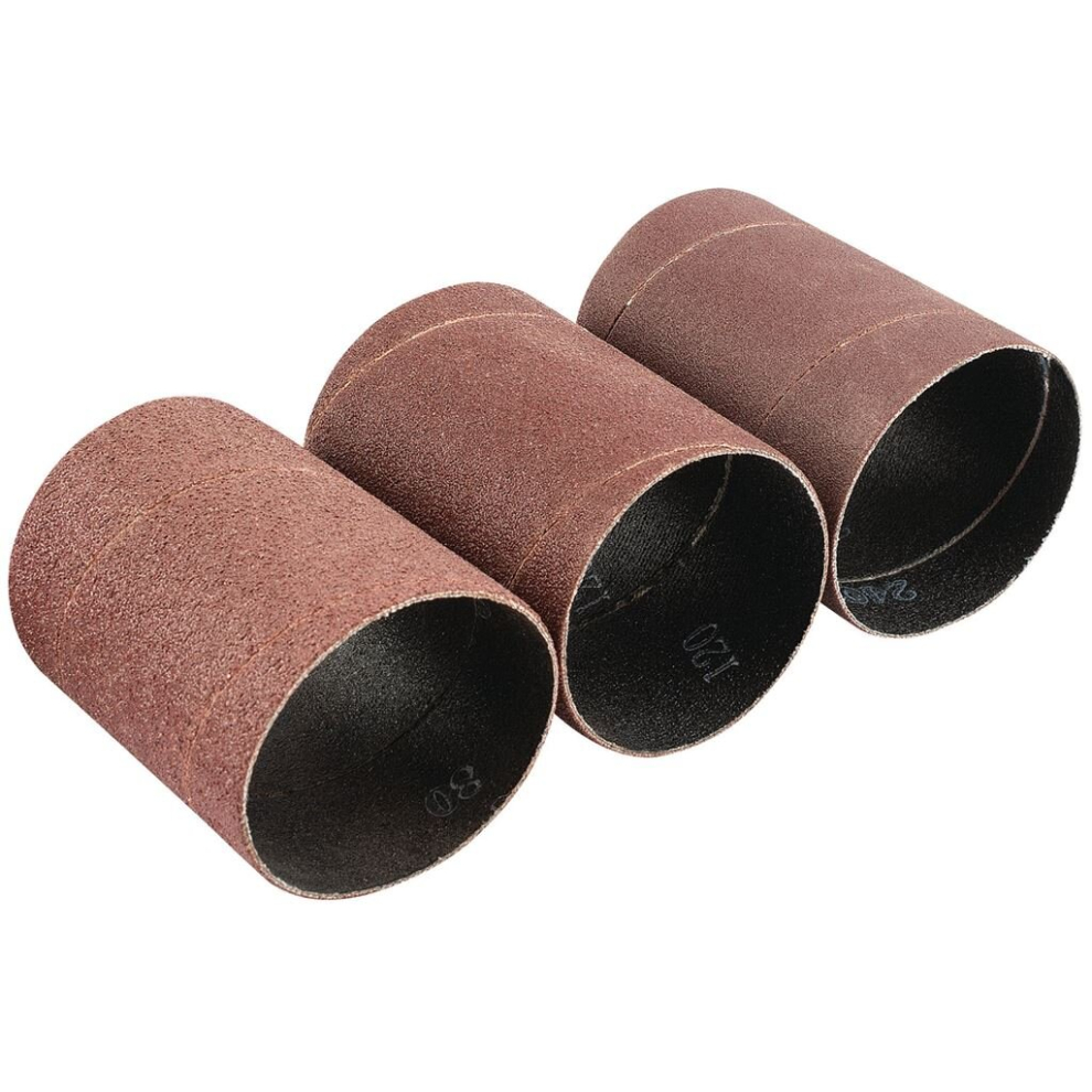 Draper Assorted Grit Aluminium Oxide Sanding Sleeves, 45 X 60Mm (Pack Of 3)