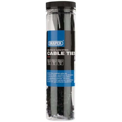 Draper Assorted Nylon Cable Tie Pack (200 Piece)