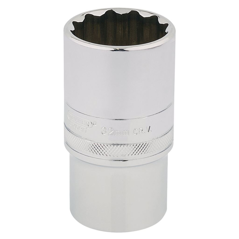 Draper HI-TORQ® 12 Point Deep Socket, 1/2"" Sq. Dr., 32mm