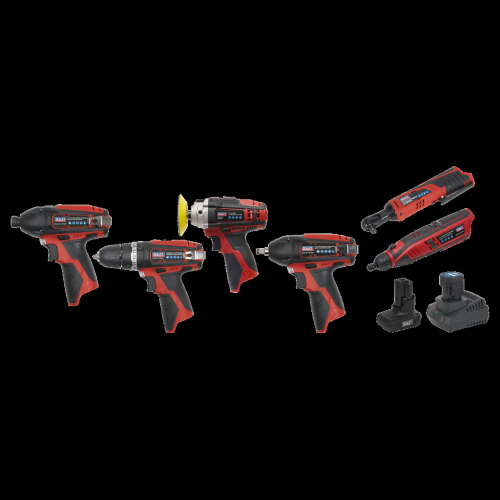 Sealey 6 x 12V SV12 Series Cordless Power Tool Combo Kit