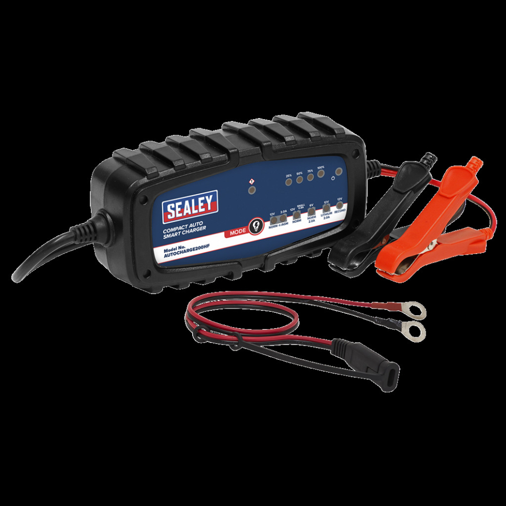 Sealey Compact Auto Smart Charger & Maintainer 2A 6/12V