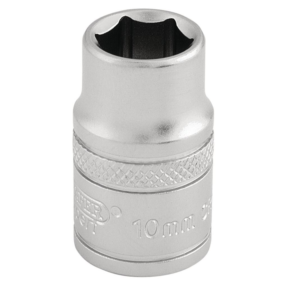 Draper 6 Point Metric Socket, 3/8"" Sq. Dr., 10Mm