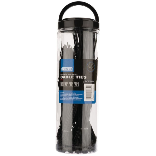 Draper Assorted Nylon Cable Ties (Pack of 650)