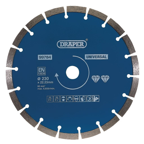 Draper Segmented Diamond Blade, 230mm