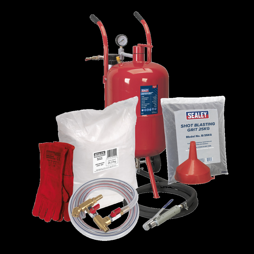 Sealey Red Shot & Soda Blasting Kit 2.4M