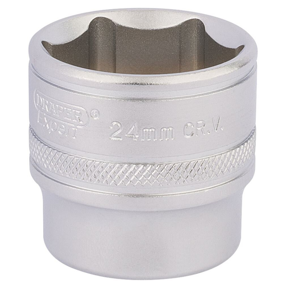Draper HI-TORQ® 6 Point Deep Socket, 3/8"" Sq. Dr., 24mm