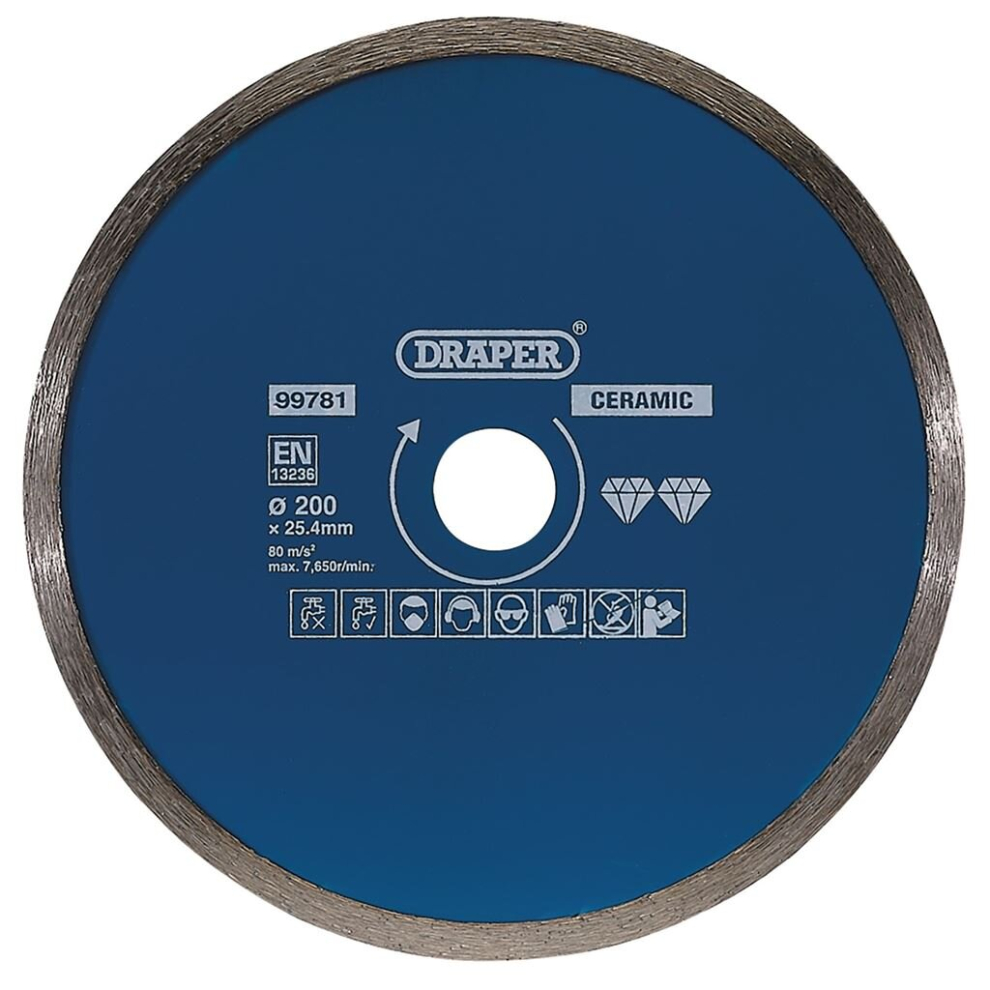 Continuous Diamond Blade, 200Mm 5059482000980