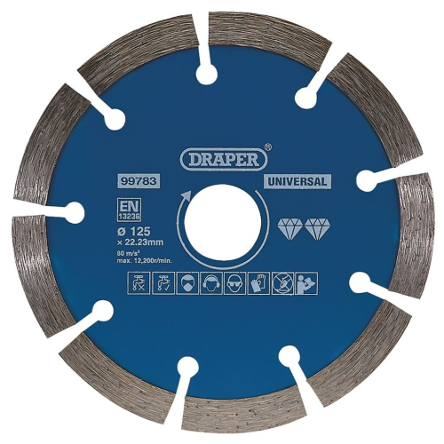 Draper Segmented Diamond Blade, 125mm