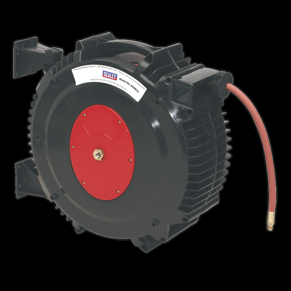 Sealey Retractable Air Hose Reel 15M Ø13mm Id Rubber Hose