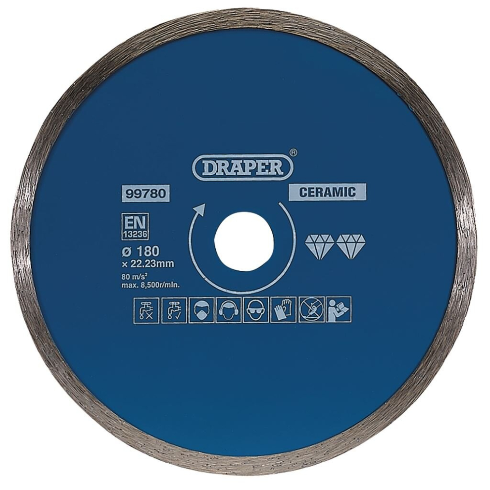 Draper Continuous Diamond Blade, 180Mm