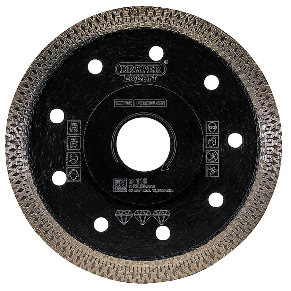 Draper Expert Turbo-X Porcelain Diamond Blade, 115Mm