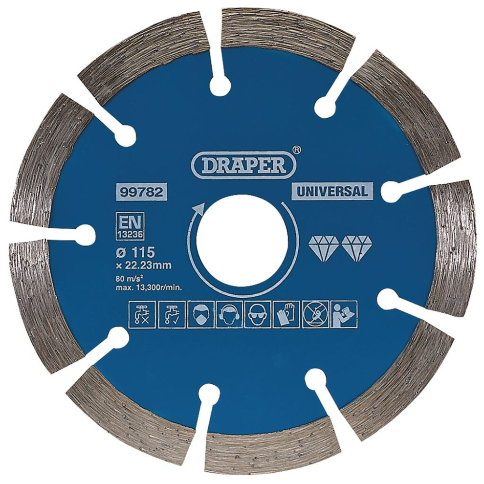 Draper Segmented Diamond Blade, 115Mm