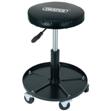 Draper Tools Adjustable Work Seat Black Oil-resistant Workshop Swivel Chair