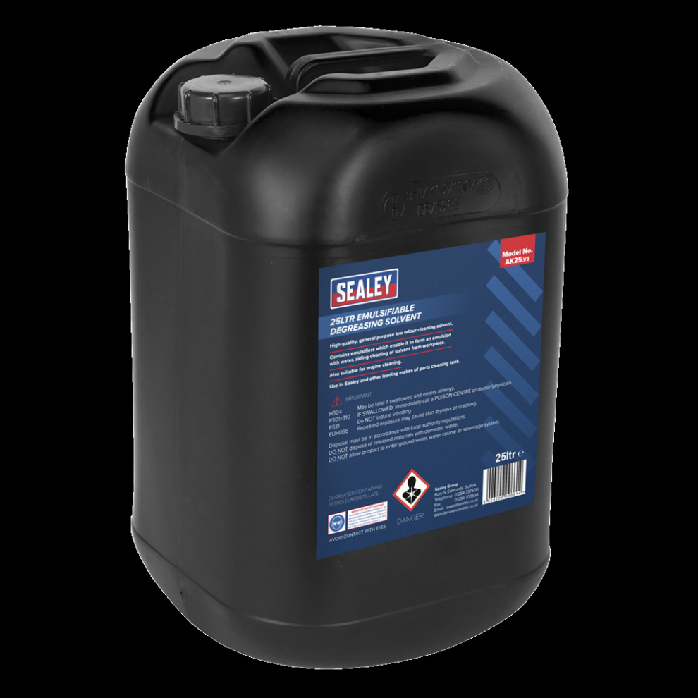 Sealey Degreasing Solvent Emulsifiable 25L