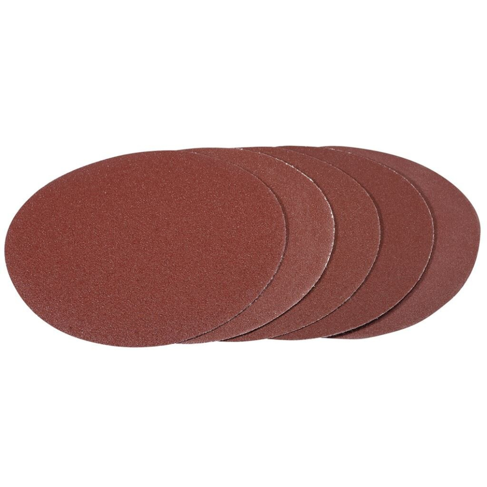 Draper Hook And Loop Aluminium Oxide Sanding Discs, 180Mm, Assorted Grit (Pack Of 5)