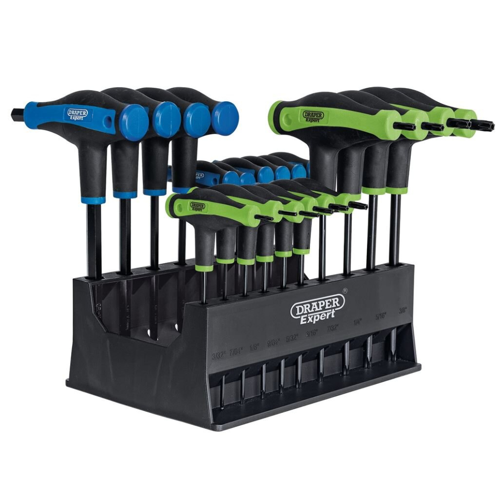 Draper Expert Tx-Star® & Hex Soft Grip Metric T-Handle Key Set (20 Piece)