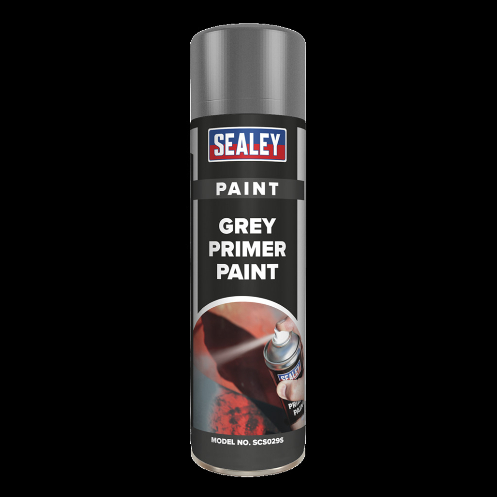Sealey Primer Paint 500Ml Grey