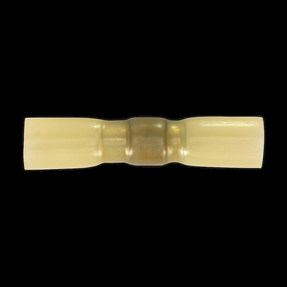 Sealey Heat Shrink Butt Connector With Crimp & Solder Pack Of 25 Yellow
