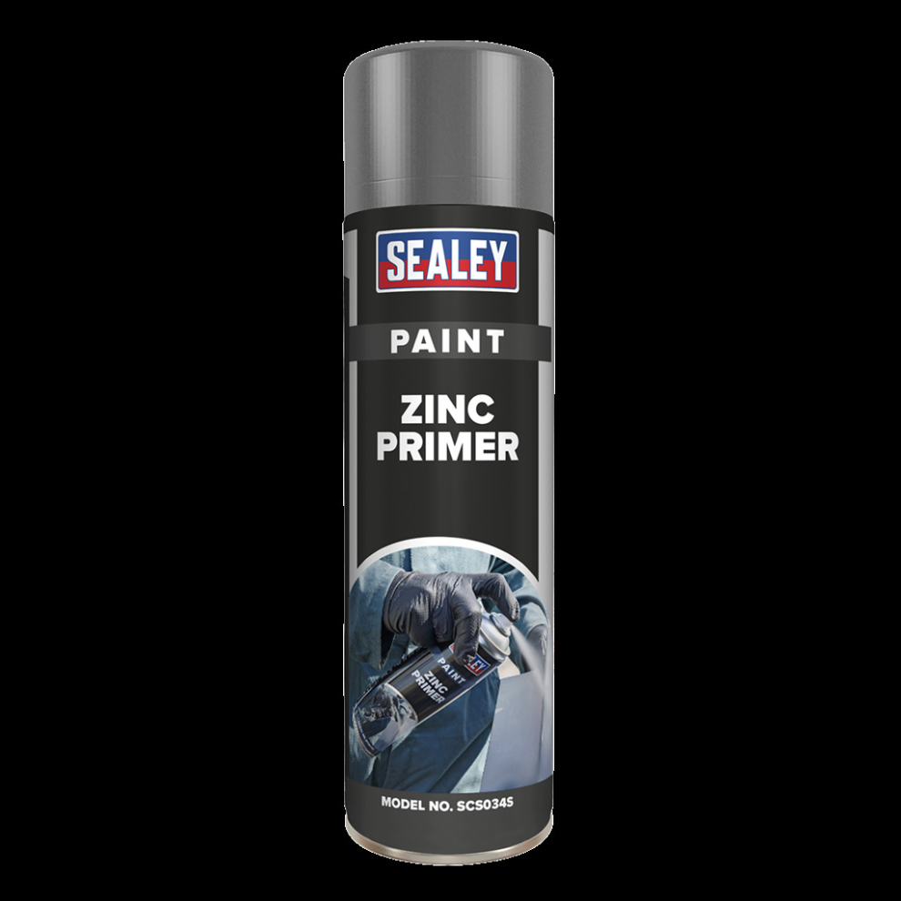 Sealey Zinc Primer Paint 500Ml Grey
