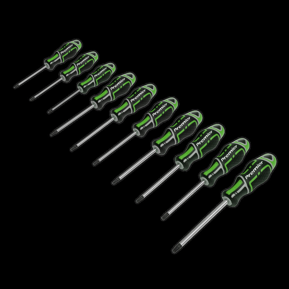 Screwdriver Set 10pc TRX-Star* GripMAX&#174; - Hi-Vis Green-image-OPC-P697BRC-NEW