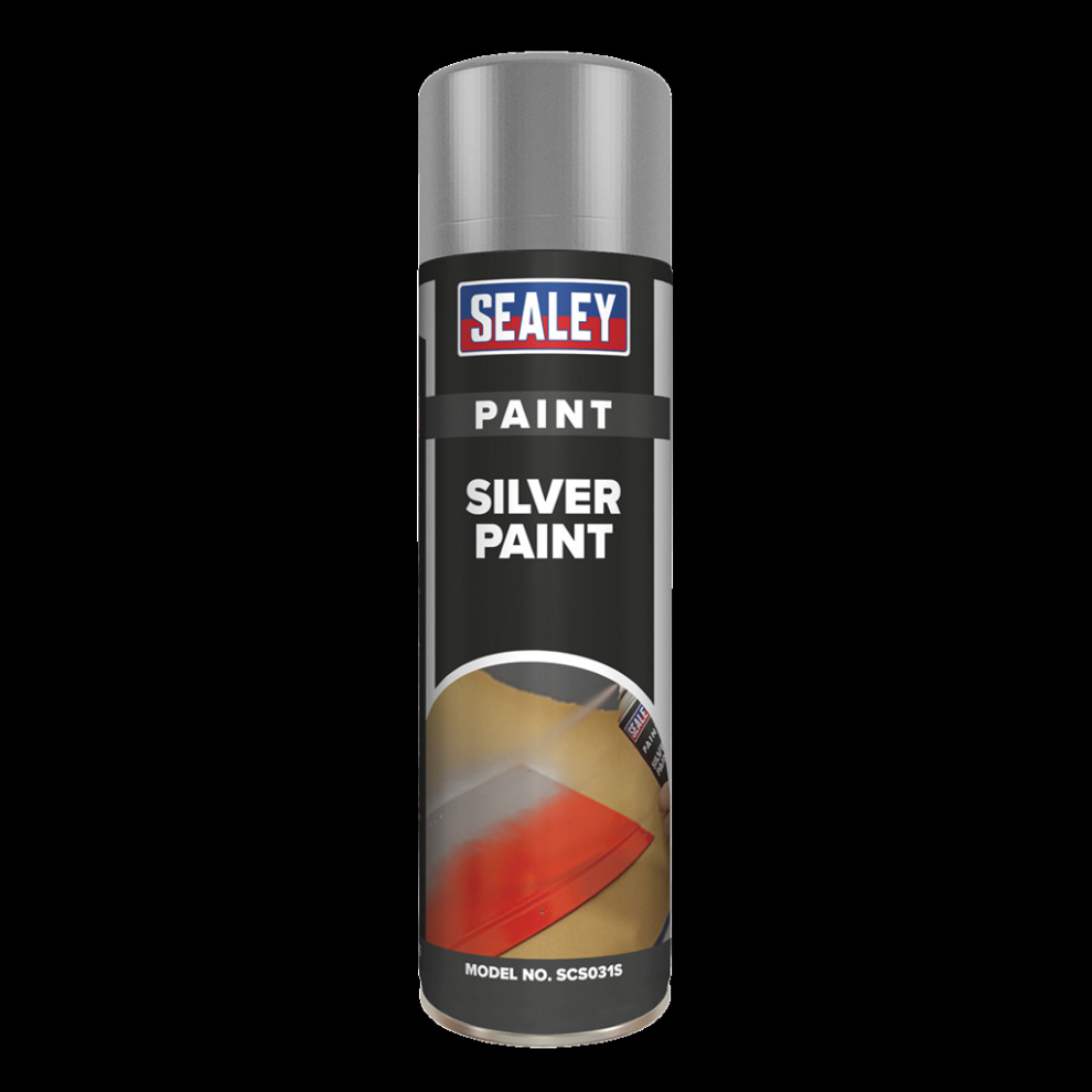 New Sealey Paint Silver Scs031s 500Ml