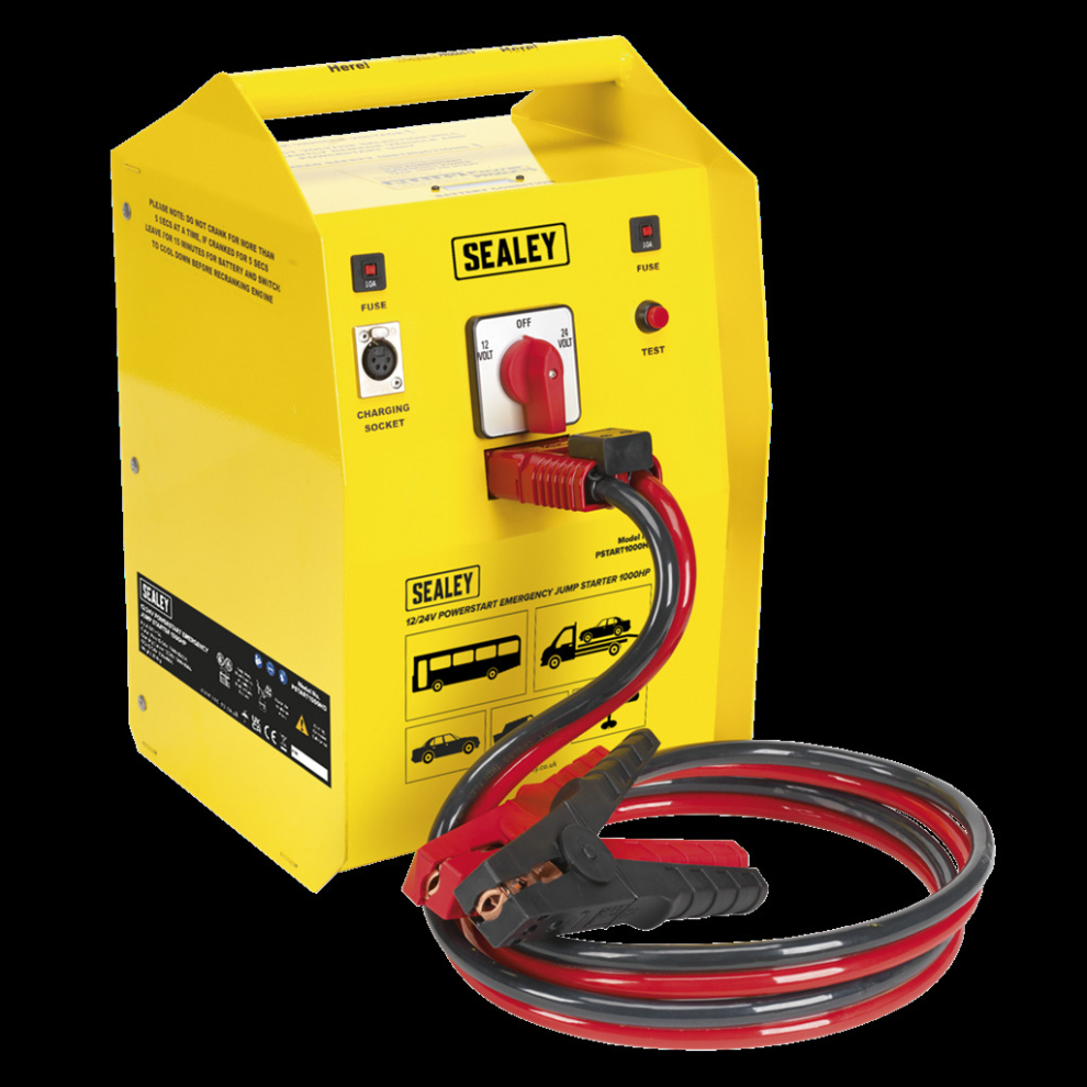Sealey Powerstart Emergency Heavy-Duty Jump Starter 1000Hp Start 12/24V