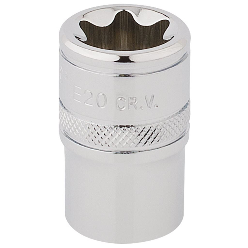 Draper Tx-Star® Socket, 1/2"" Sq. Dr., E20