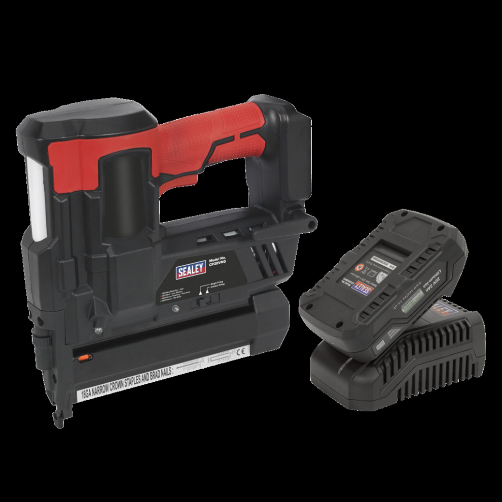Sealey Cordless Nail/Staple Gun 18G 20V 2Ah Sv20 Series Lithium-Ion