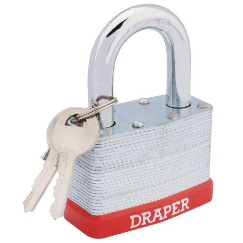 Draper Laminated Steel Padlock, 65mm