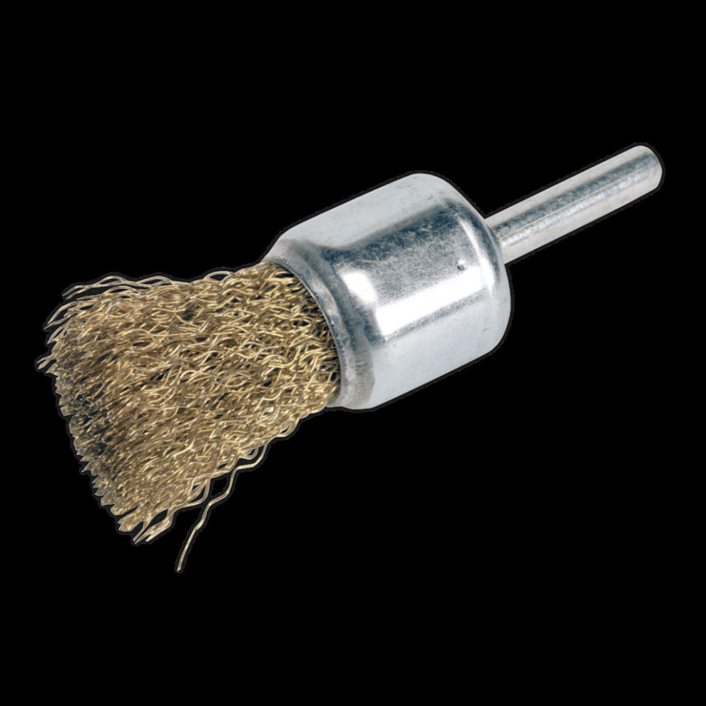 Flat Top Crimped Wire Decarbonising Brush Ø25mm