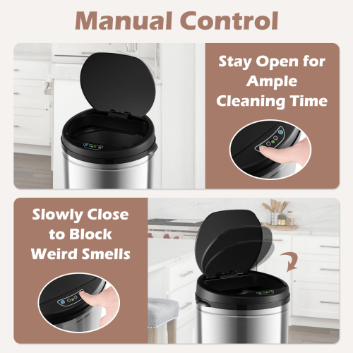 Casart 30L Automatic Kitchen Bin Touchless Motion Sensor Bin w/ Infrared Tech 1
