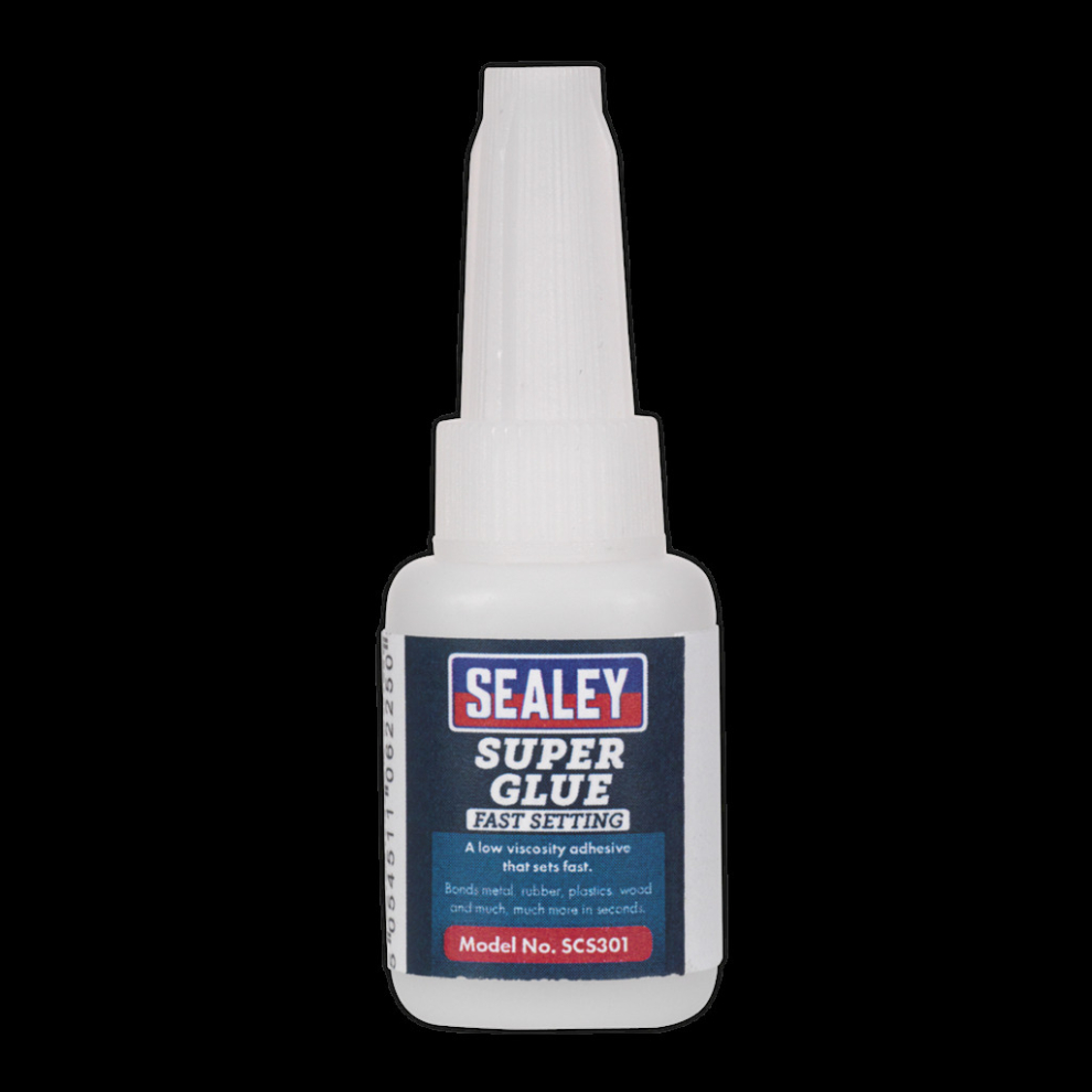 Sealey Low-Viscosity Super Glue Fast Setting 5g - Quick-Bonding Adhesive for Metal, Plastic, Rubber, Wood & More