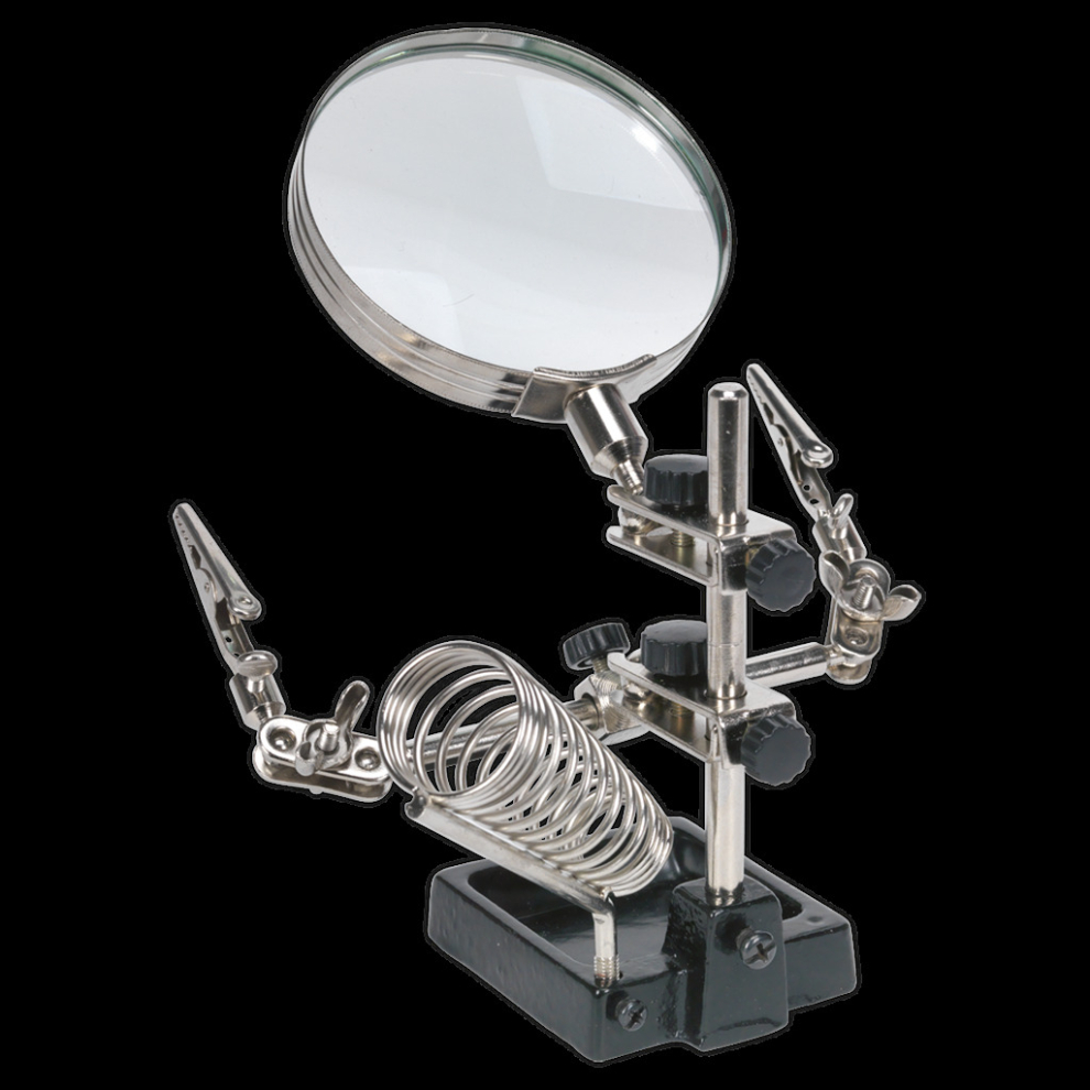 Mini Robot Soldering Stand With Magnifier & Iron Holder 5051747791695