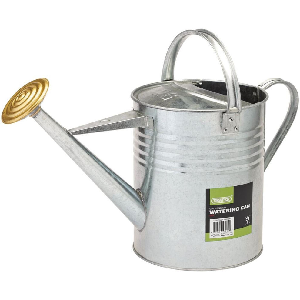 Draper Galvanised Watering Can, 9L