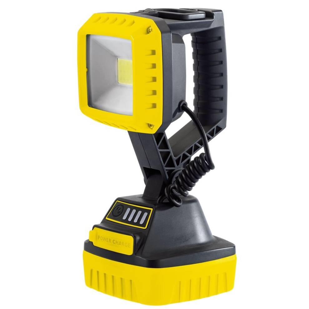 COB LED Rechargeable Worklight, 10W, 1,000 Lumens, Yellow, 4 x 2.2Ah Batteries