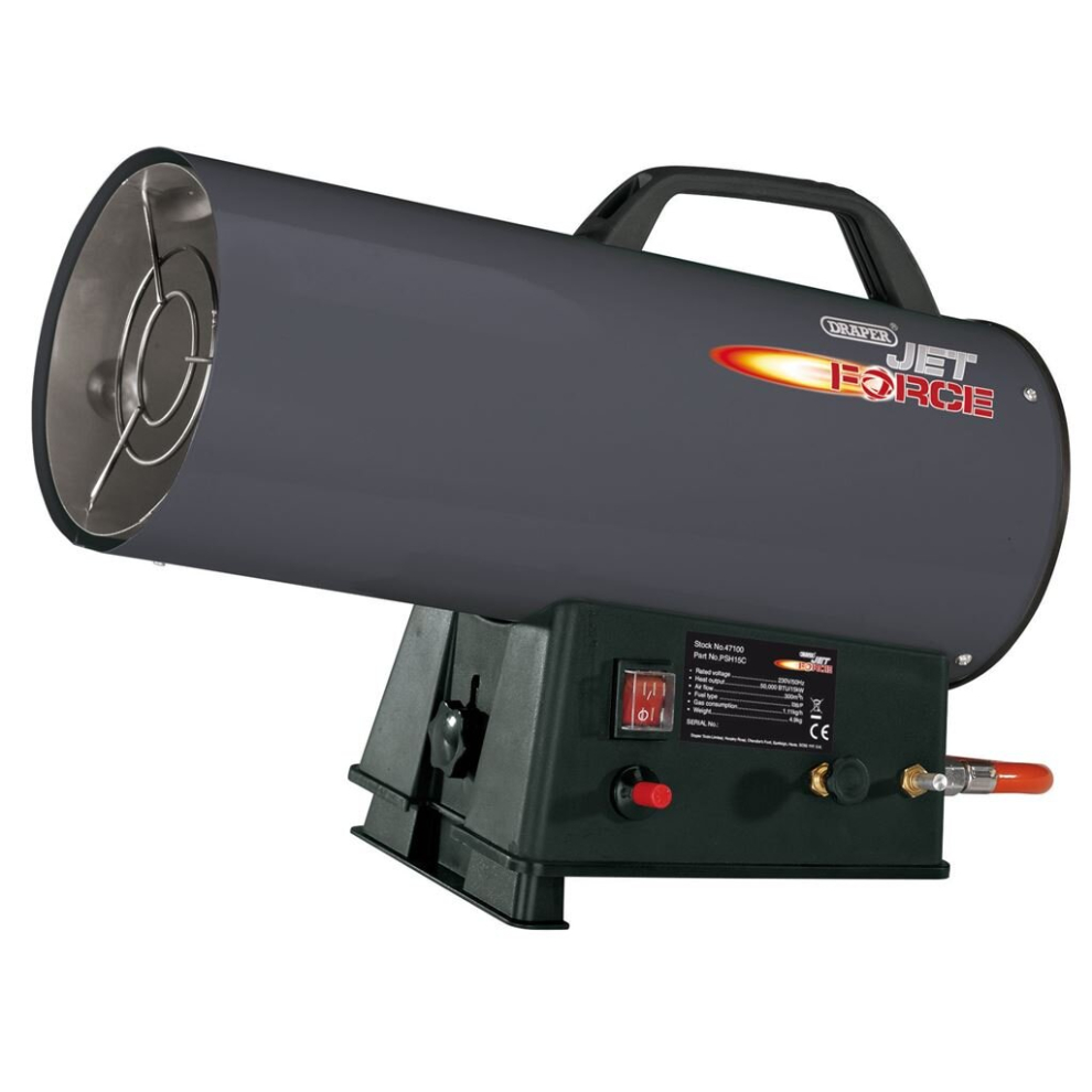 Draper 47100 Jet Force Jet Force Propane Space Heater, 50,000 BTU/15 kW - Image 7