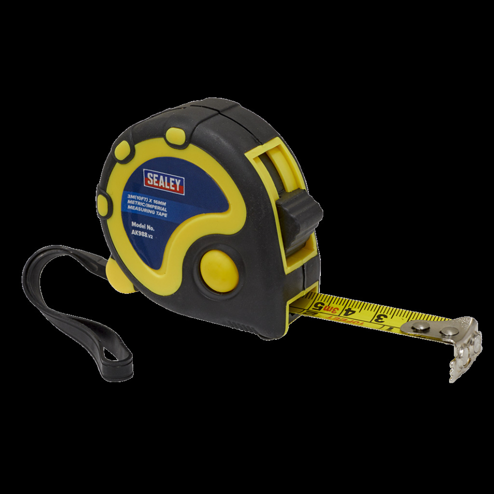Rubber Tape Measure 3M(10Ft) X 16Mm - Metric/Imperial 5024209534291