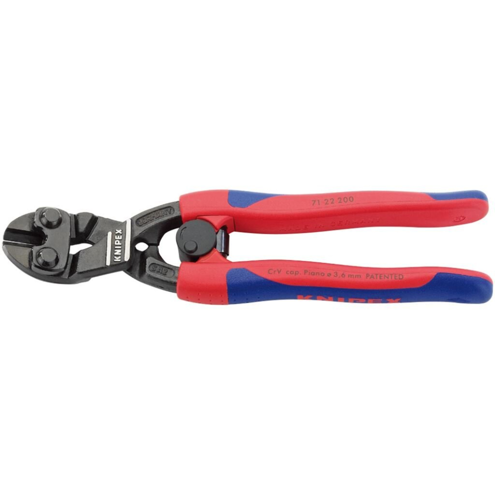 Knipex Cobolt® 71 22 200Sb Compact 20° Angled Head Bolt Cutters With Sprung Handles, 200Mm 5010559491896