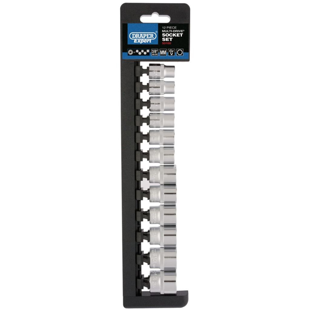 Multi-Drive® Socket Set, 3/8"" Sq. Dr. (12 Piece)