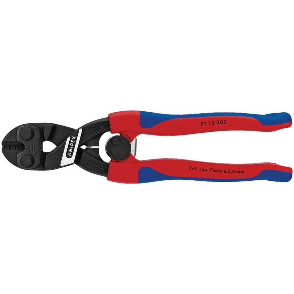 Knipex Cobolt® 71 12 200 Sb Compact Bolt Cutters With Sprung Handles, 200Mm 5010559491889