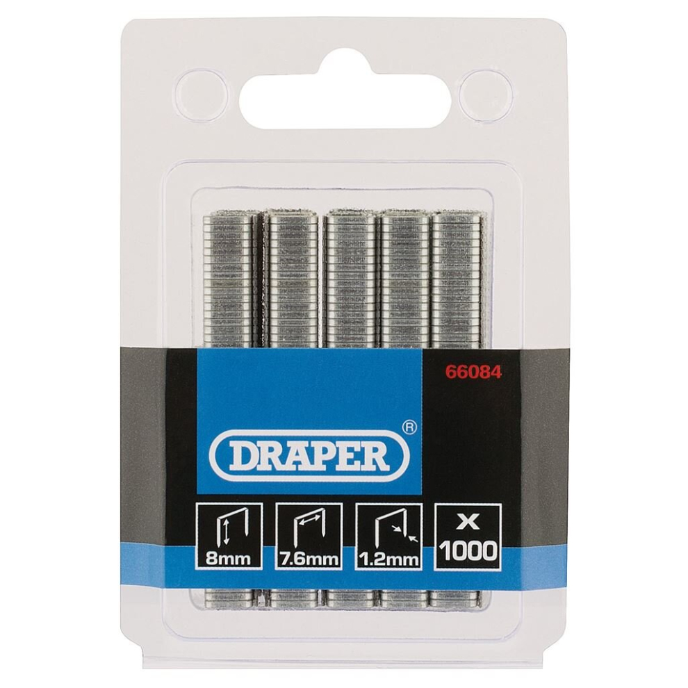Draper Staples, 8Mm (Pack Of 1000)