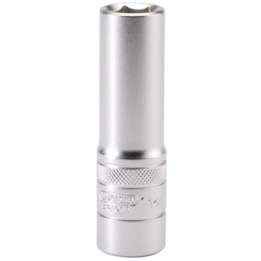 Draper 6 Point Metric Deep Socket, 1/2"" Sq. Dr., 14Mm