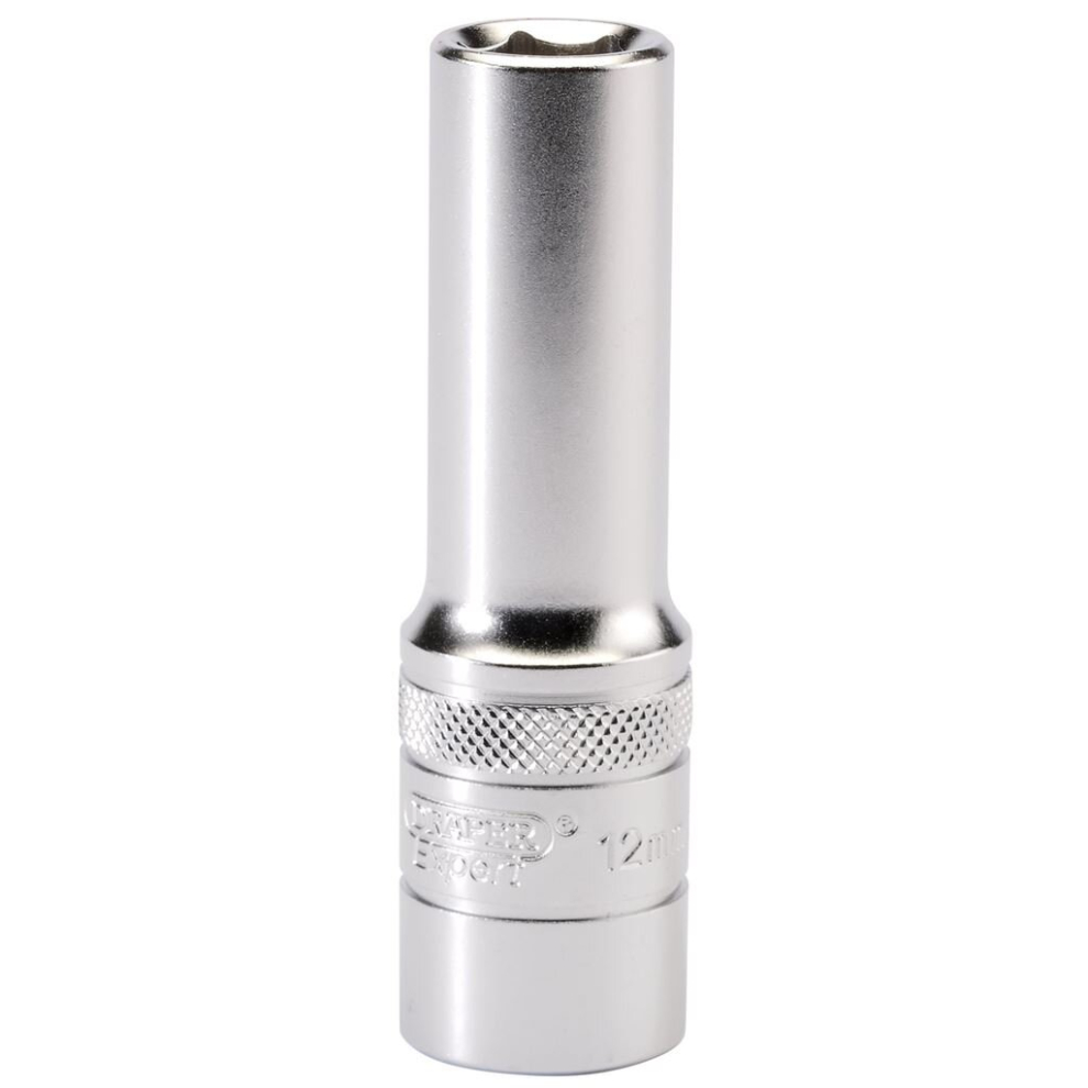 Draper 6 Point Metric Deep Socket, 1/2"" Sq. Dr., 12Mm